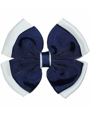 Opal Hair Clip - Navy & White
